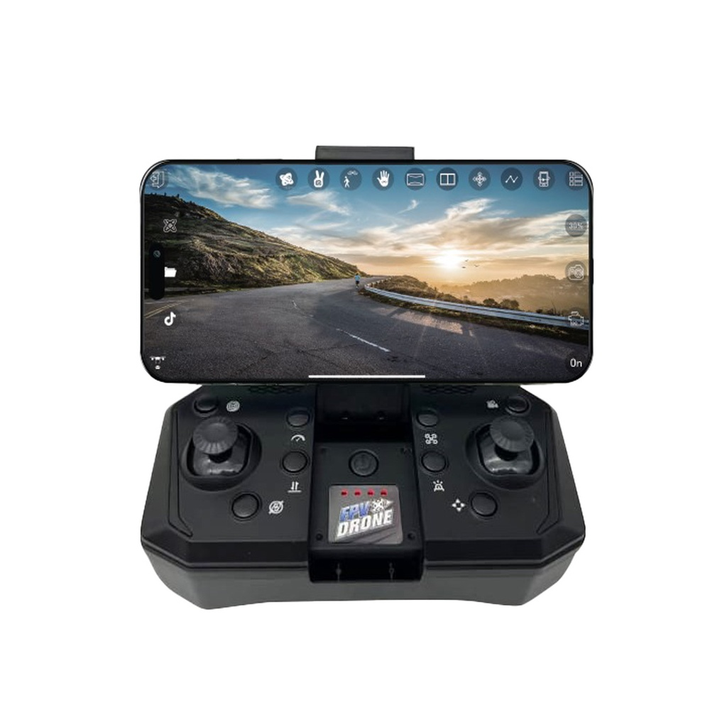 Porodo AeroVision RC Drone with Electric Regulation Dual Camera- Black