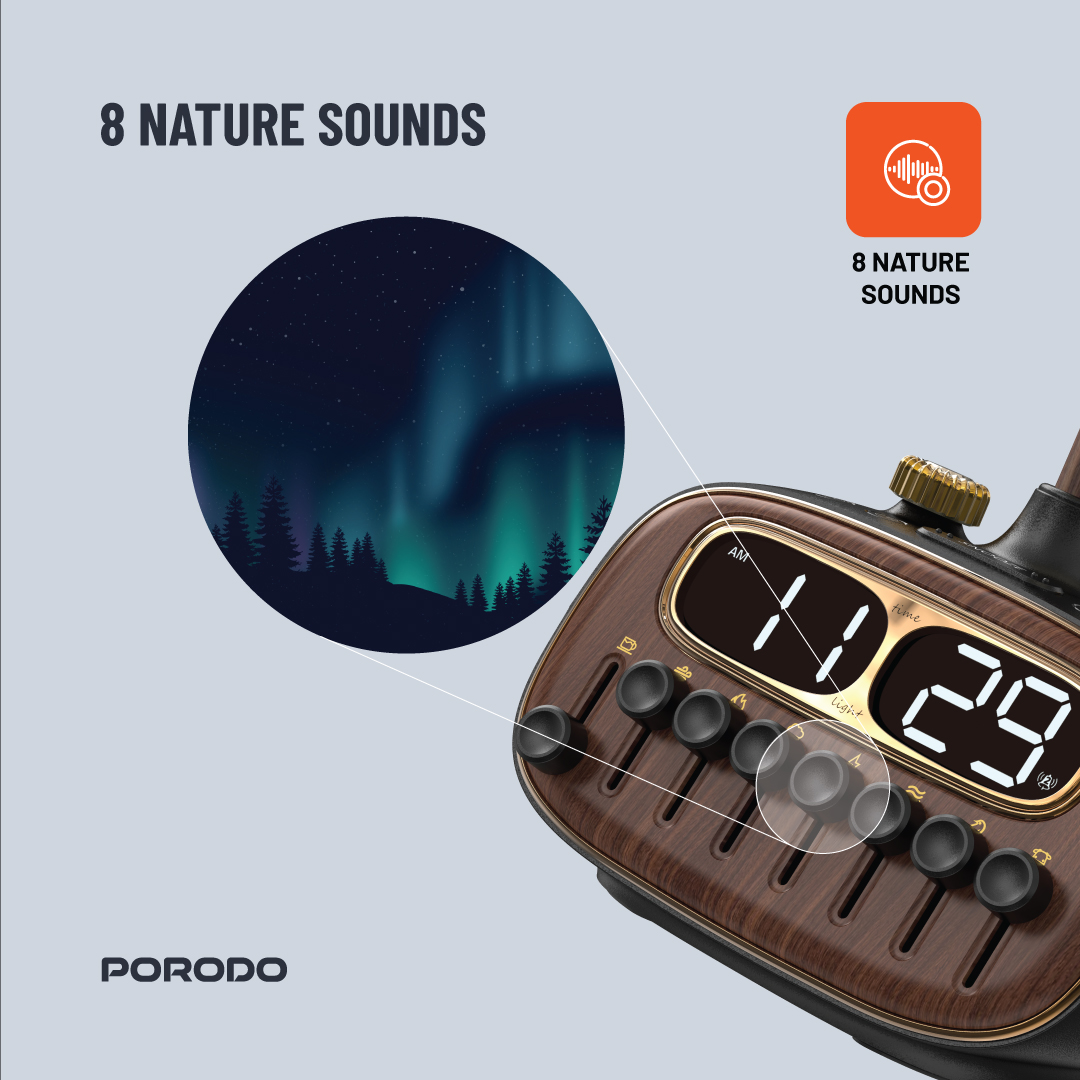 Porodo Retro Desk Lamp with Bluetooth Speaker & USB-A CHarging Port 5V/2.1A