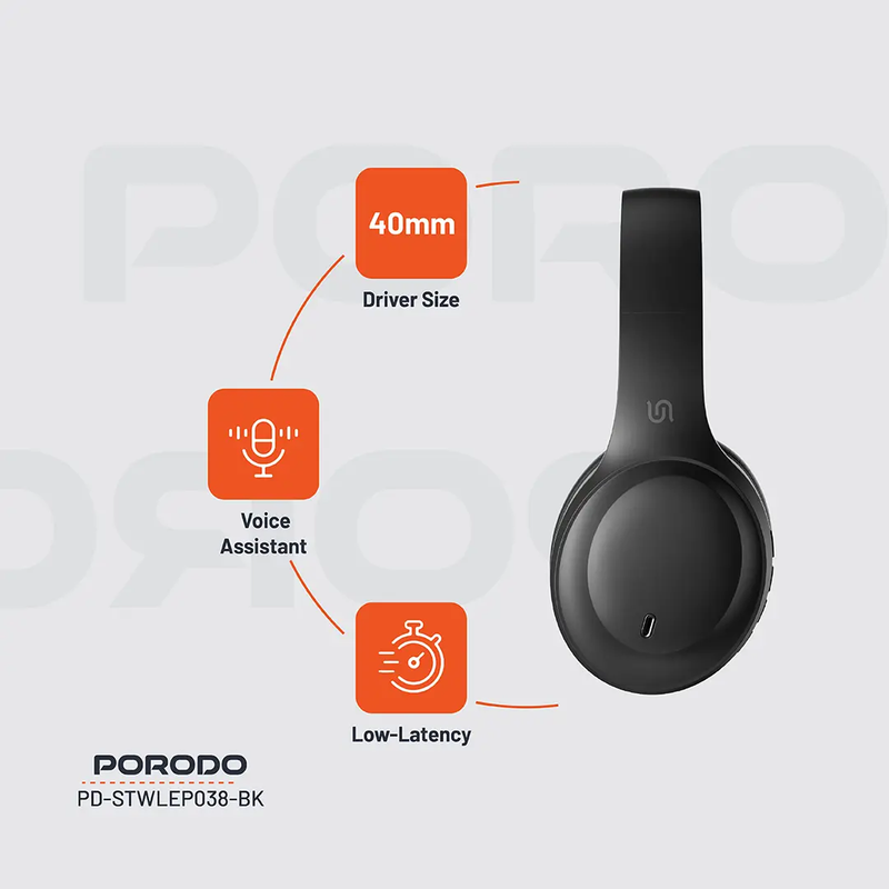 Porodo Soundtec Primo Wireless Headphones