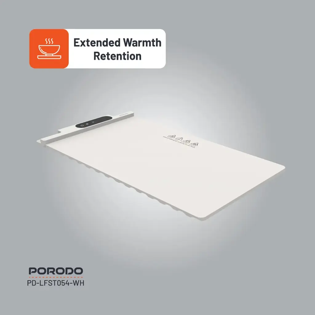 Porodo Lifestyle Electric Warming Table Mat - White