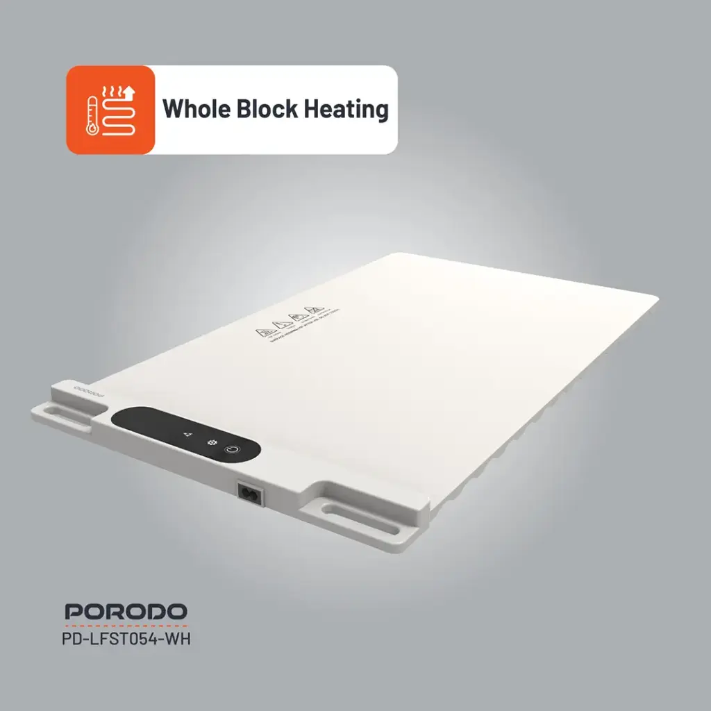 Porodo Lifestyle Electric Warming Table Mat - White