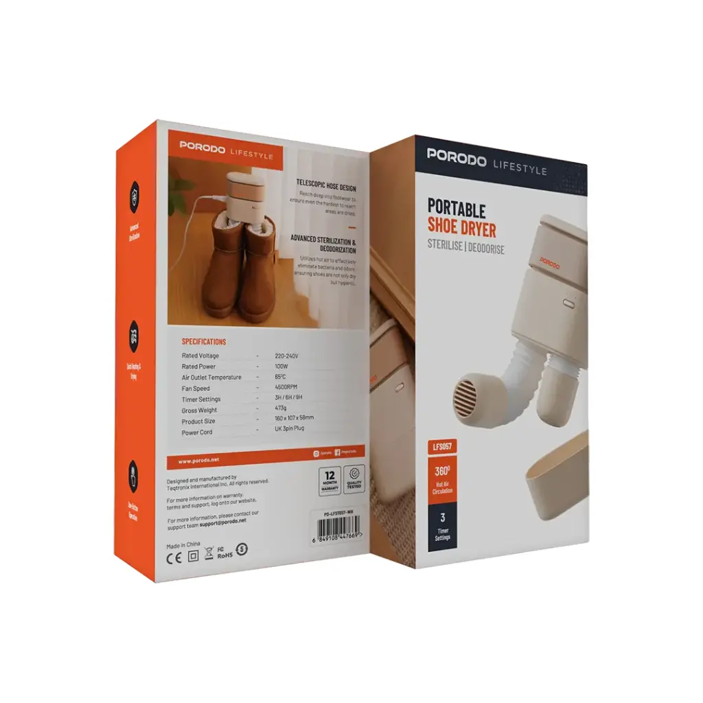 Porodo Lifestyle Hot-Air Shoe Dryer