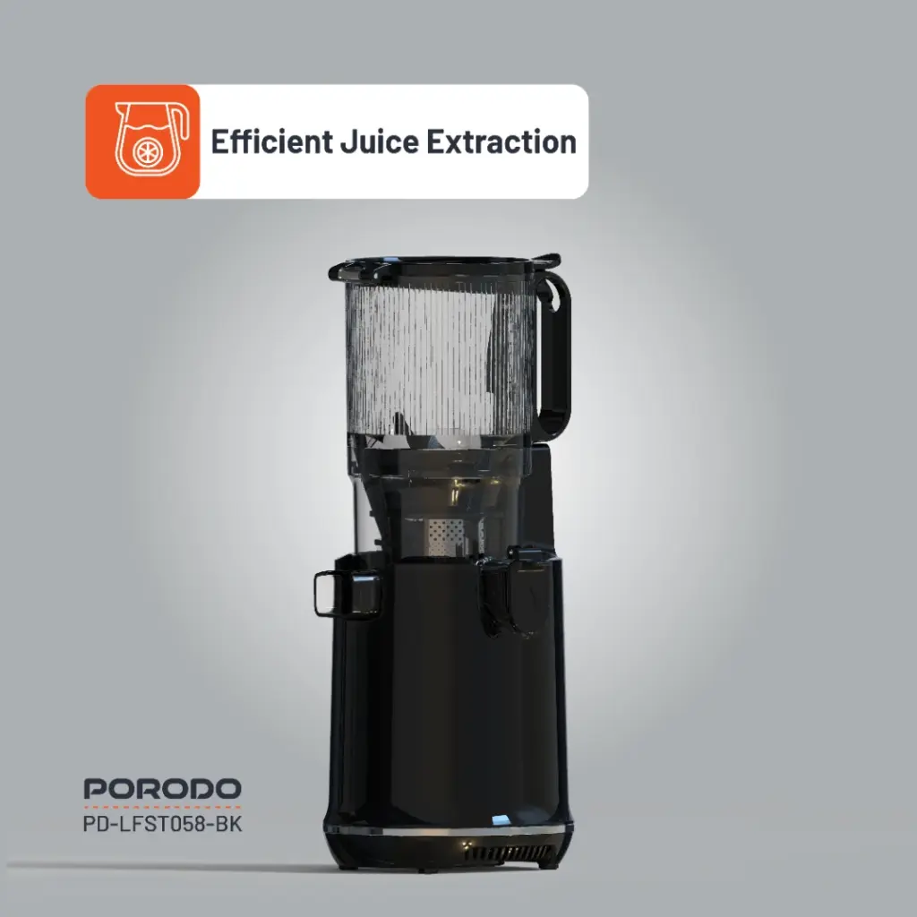 Porodo Lifestyle Cold Press Slow Juicer 250W - Black