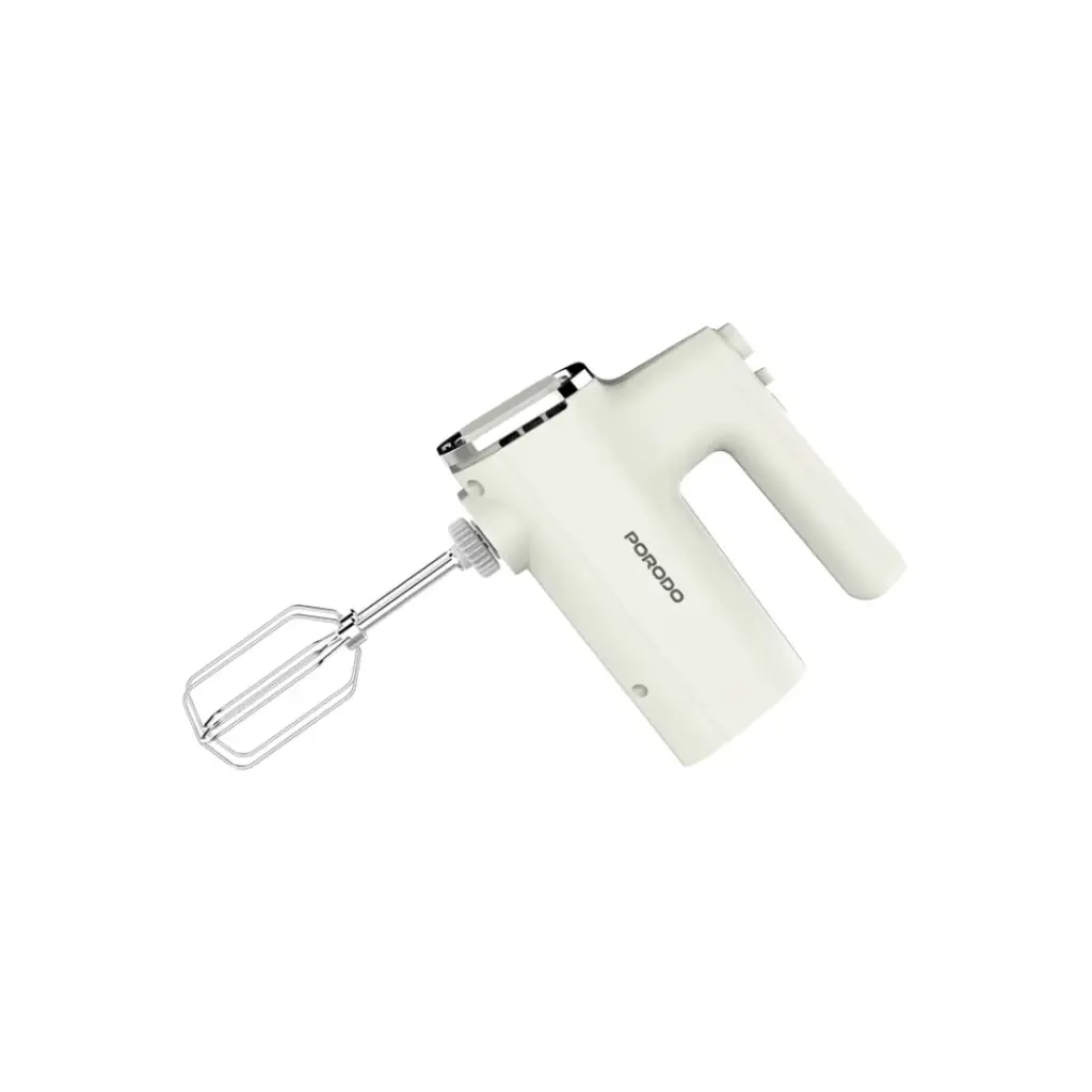 Porodo Lifestyle Spill-Proof Hand Mixer - White/Silver