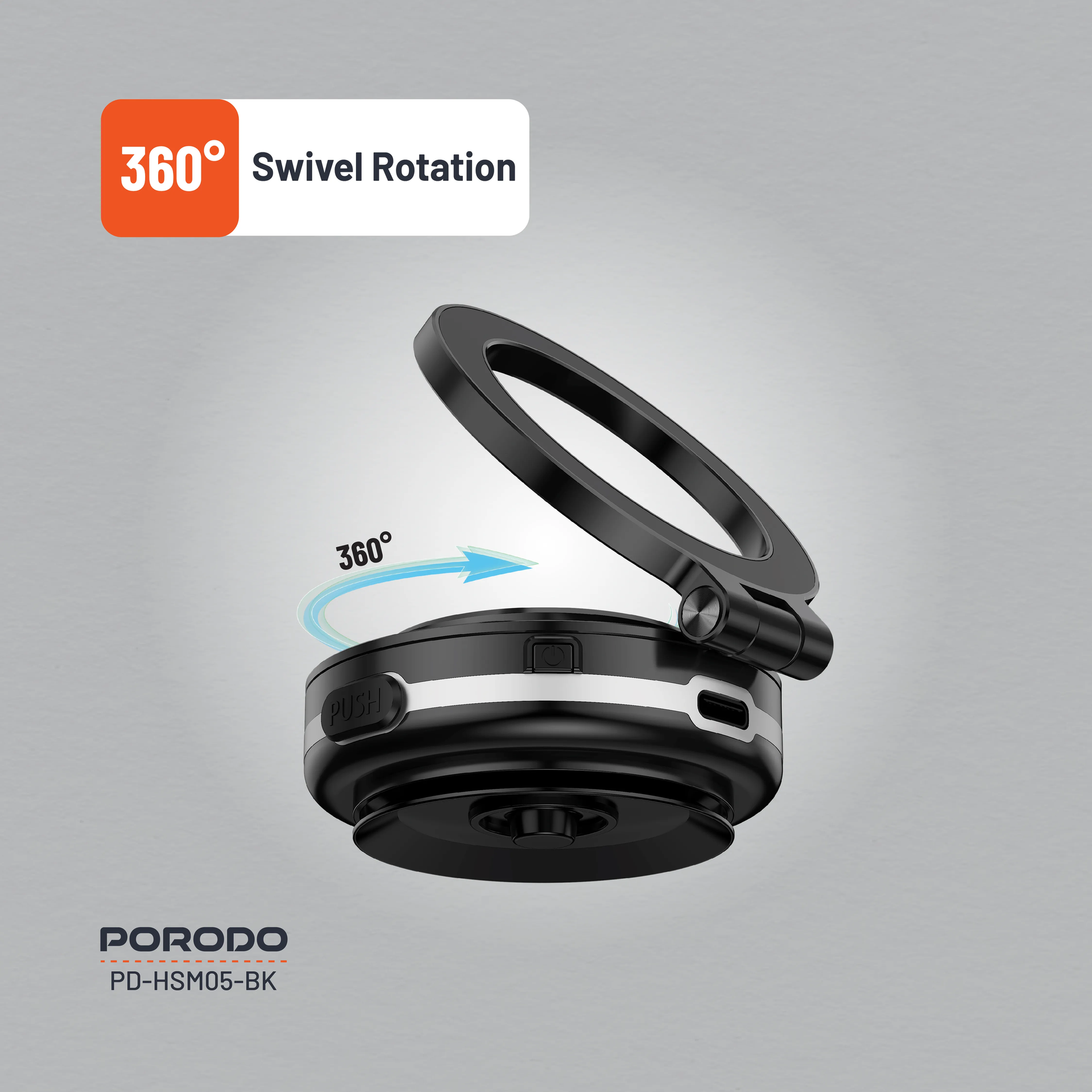Porodo VacuSeal Portable MagSafe with Foldable & Rotatable Multi-Purpose Electric Vacuum Suctio