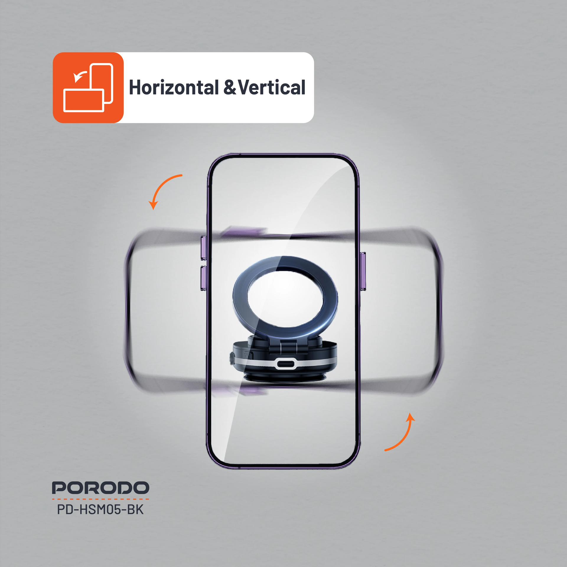 Porodo VacuSeal Portable MagSafe with Foldable & Rotatable Multi-Purpose Electric Vacuum Suctio
