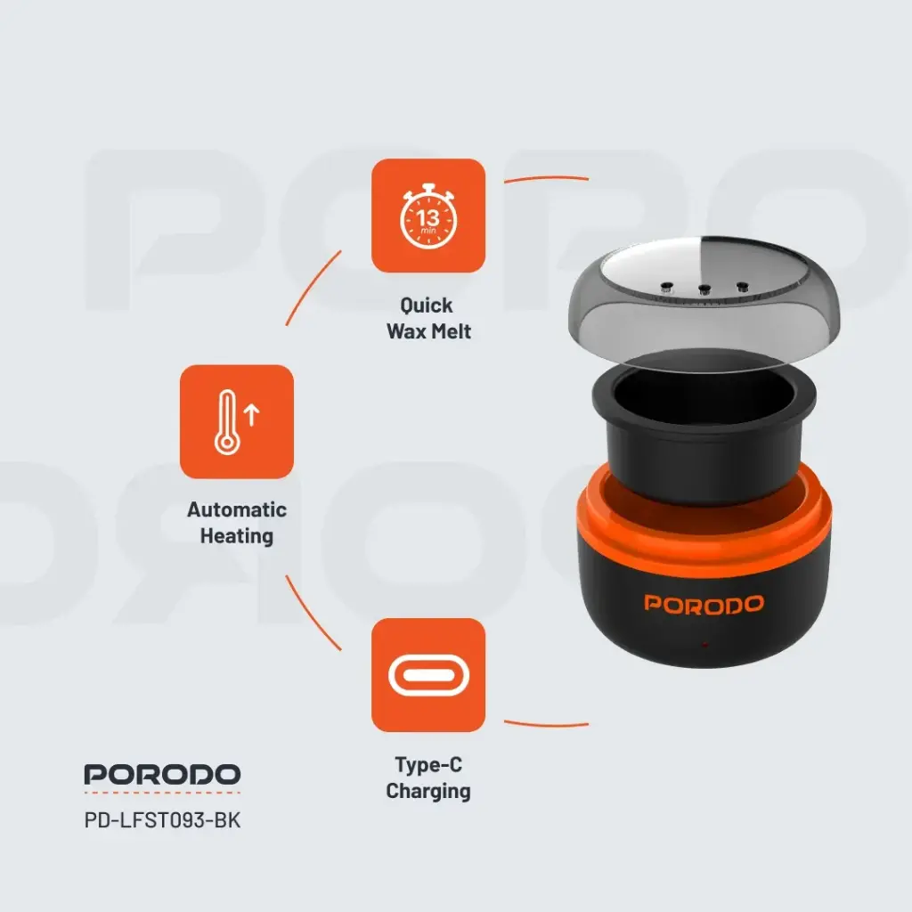 Porodo Lifestyle Mini Wax Heater & Hair Removal Kit
