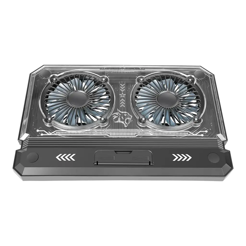 Porodo Gaming Crystal Shell Laptop Adjustable Cooling Stand - Black