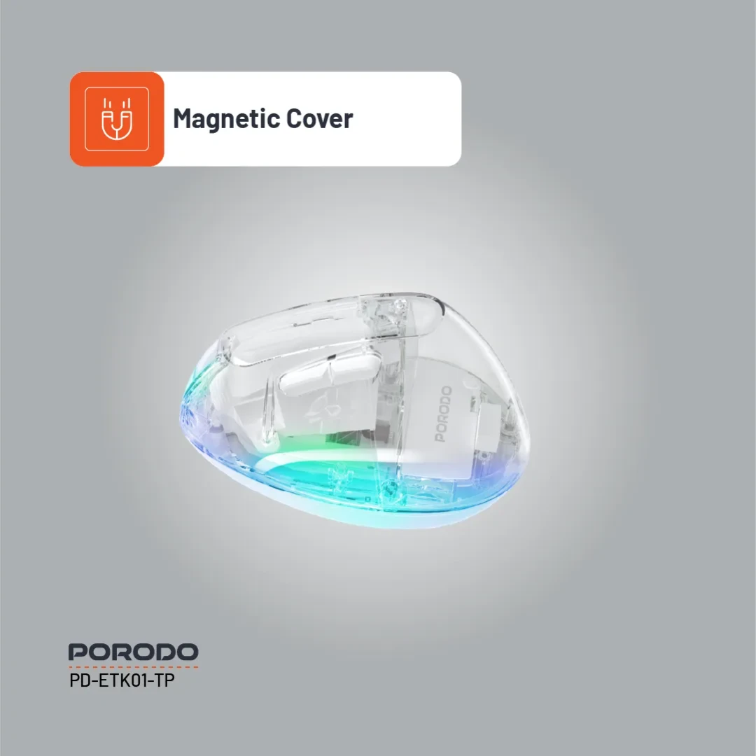 Porodo Rechargable Wireless 6D Ergonomic Vertical Mouse - TP