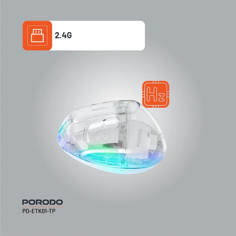 Porodo Rechargable Wireless 6D Ergonomic Vertical Mouse - TP