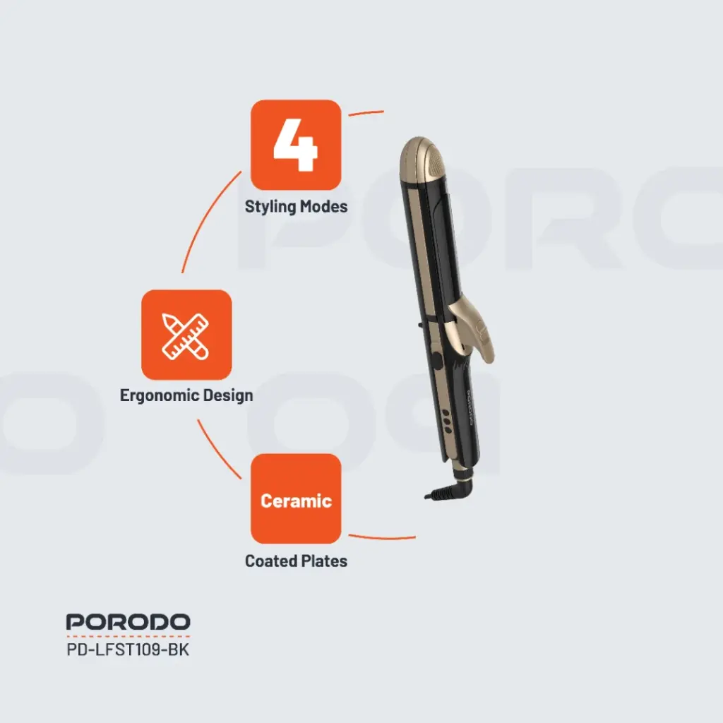 Porodo 4-in-1 Hair Curler