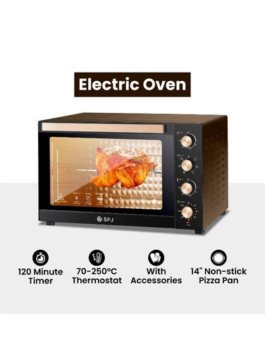 Spj 150l Electric Oven 2800w With 360° Rotisserie Inner Lamp 70–250°c Temperature Control Oven-Spj-Eow-Br150l04