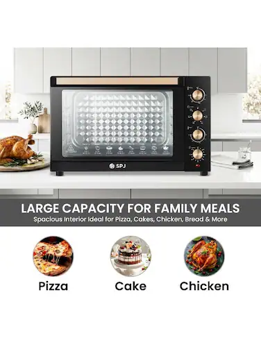 Spj 150l Electric Oven 2800w With 360° Rotisserie Inner Lamp 70–250°c Temperature Control Oven-Spj-Eow-Br150l04