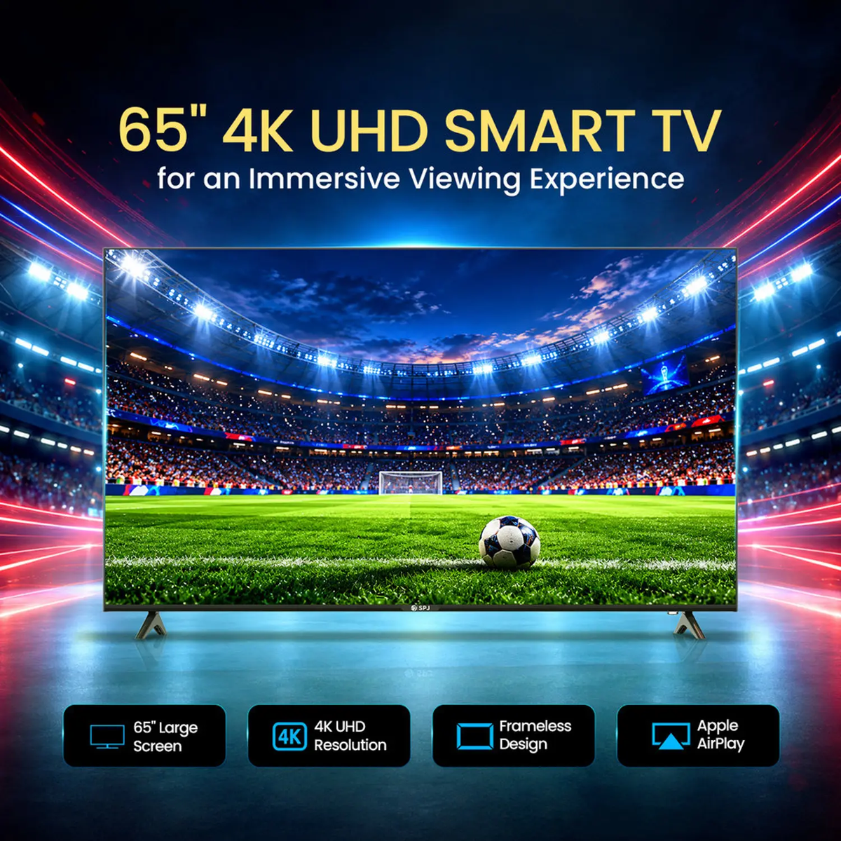 Spj 65 Inch 4k Ultra Hd Smart Webos Led Tv Dolby Atmos Dual Remote Control Wifi Hdmi Led-Spj-4ks65blx