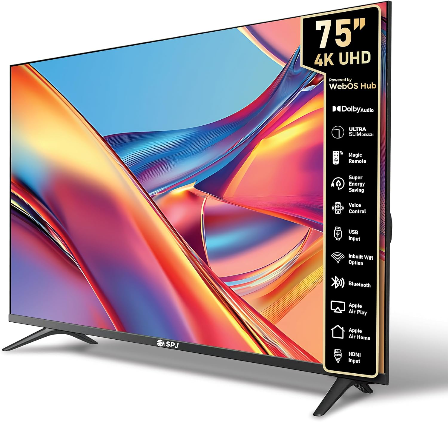 SPJ 75-Inch 4K UHD Android Smart LED TV 4KS75BLX