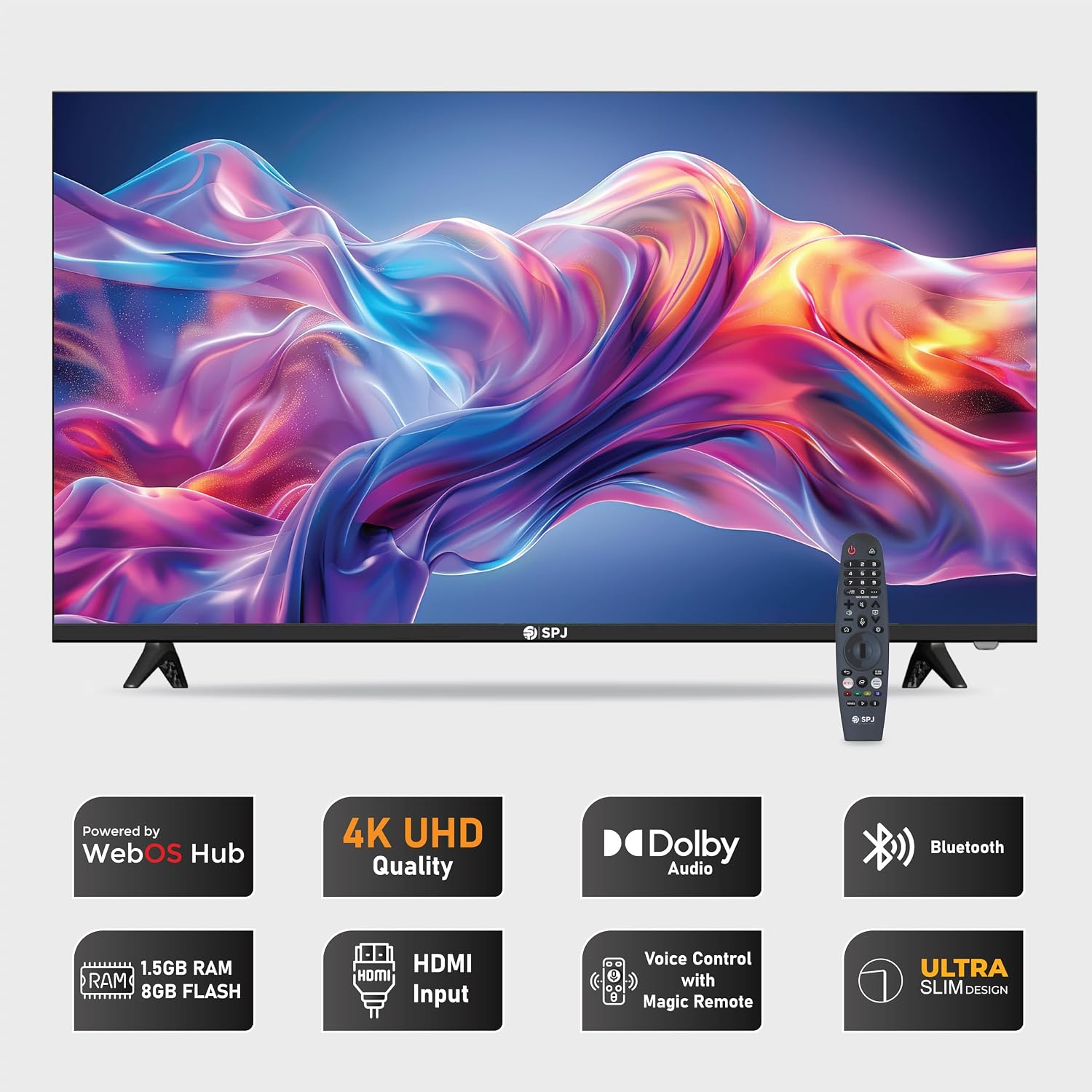 SPJ 75-Inch 4K UHD Android Smart LED TV 4KS75BLX