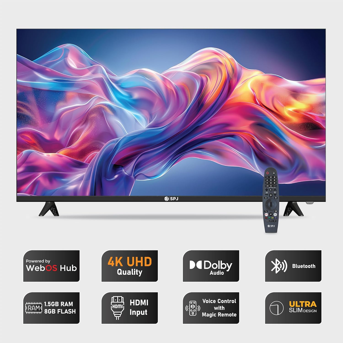 SPJ 75-Inch 4K UHD Android Smart LED TV 4KS75BLX