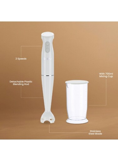 Spj 400w Hand Blender 2 Speed Control Stainless Steel Blades Detachable Blending Rod 700ml Mixing Cup Spj-Hbx-Wt400w