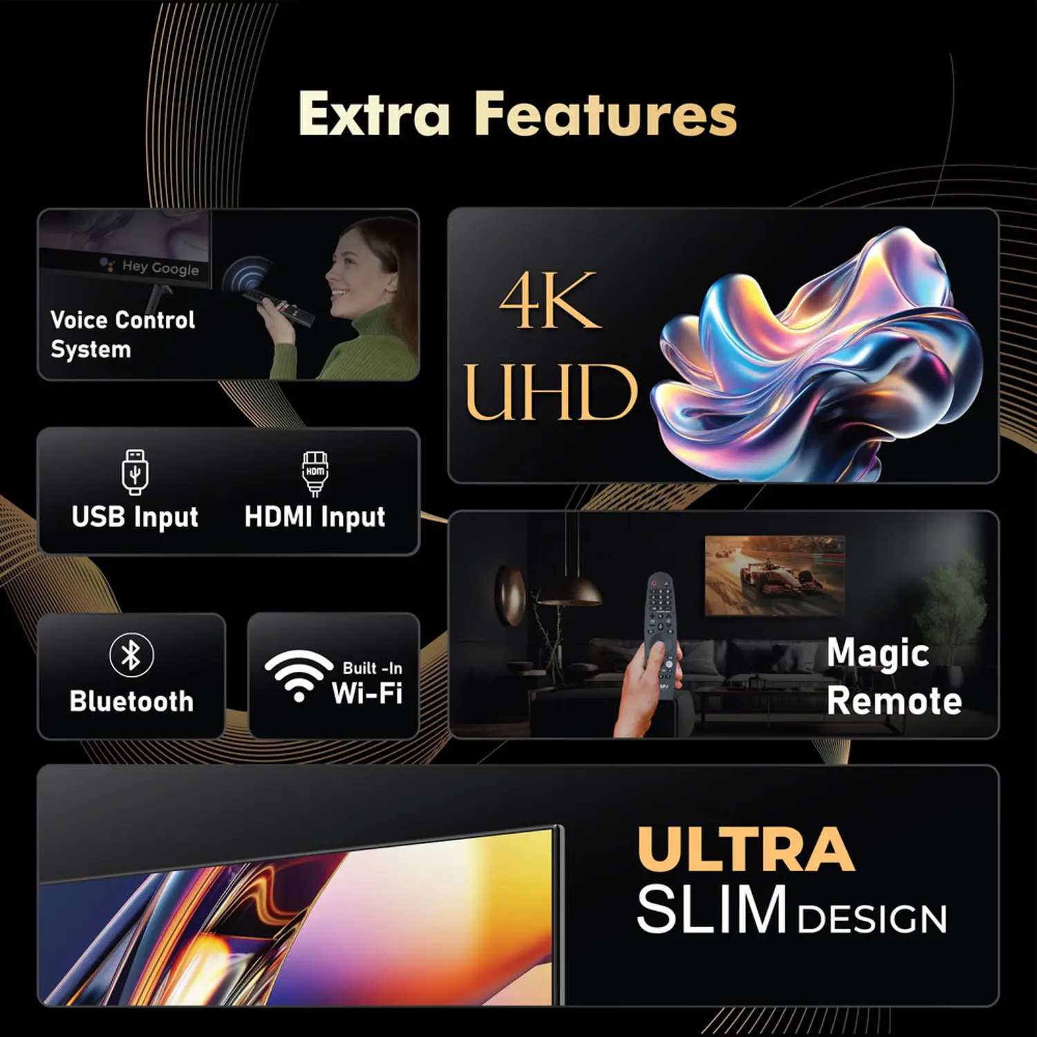 Spj 85 Inch 4k Ultra Hd Smart Webos Led Tv Dolby Atmos Magic Remote Apple Airplay 4ks85blx