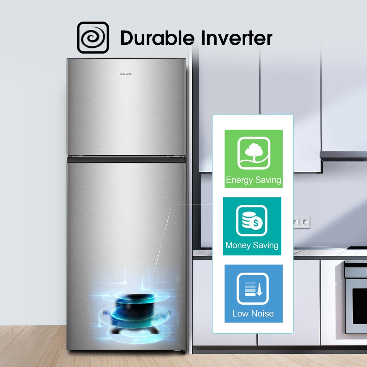 Hisense RT488N4ASU1 488 Litres Top Mount Refrigerator with Inverter Compressor Twist Ice Maker