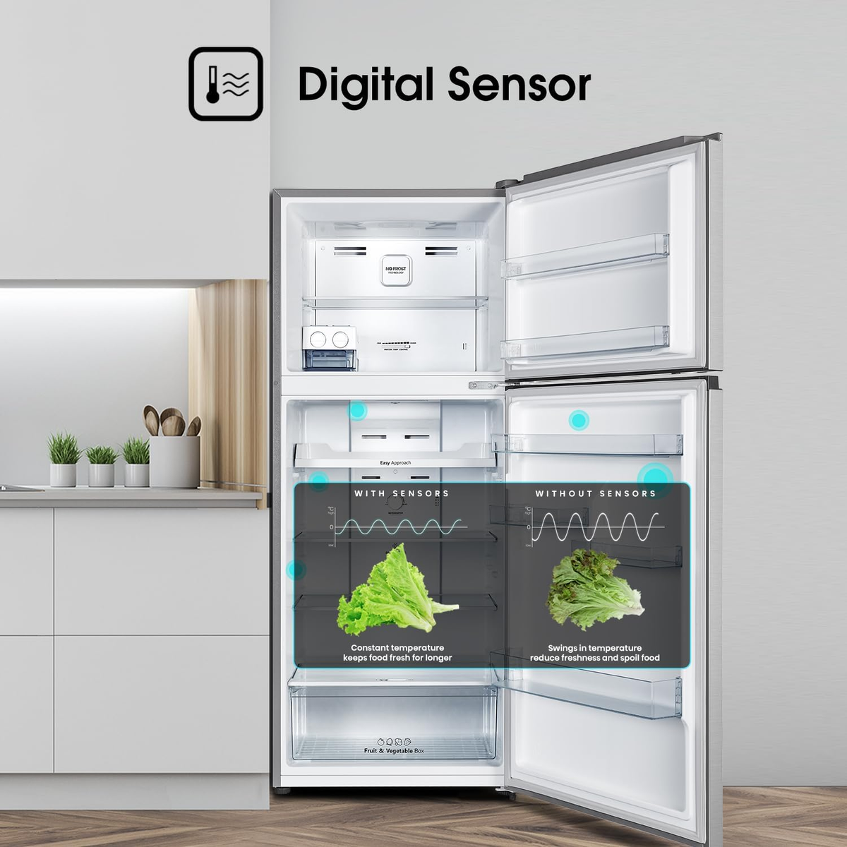 Hisense RT488N4ASU1 488 Litres Top Mount Refrigerator with Inverter Compressor Twist Ice Maker