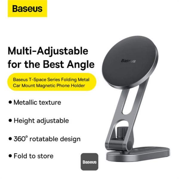 Baseus T-Space Folding Metal Car Series Magnetic Car Phone Holder