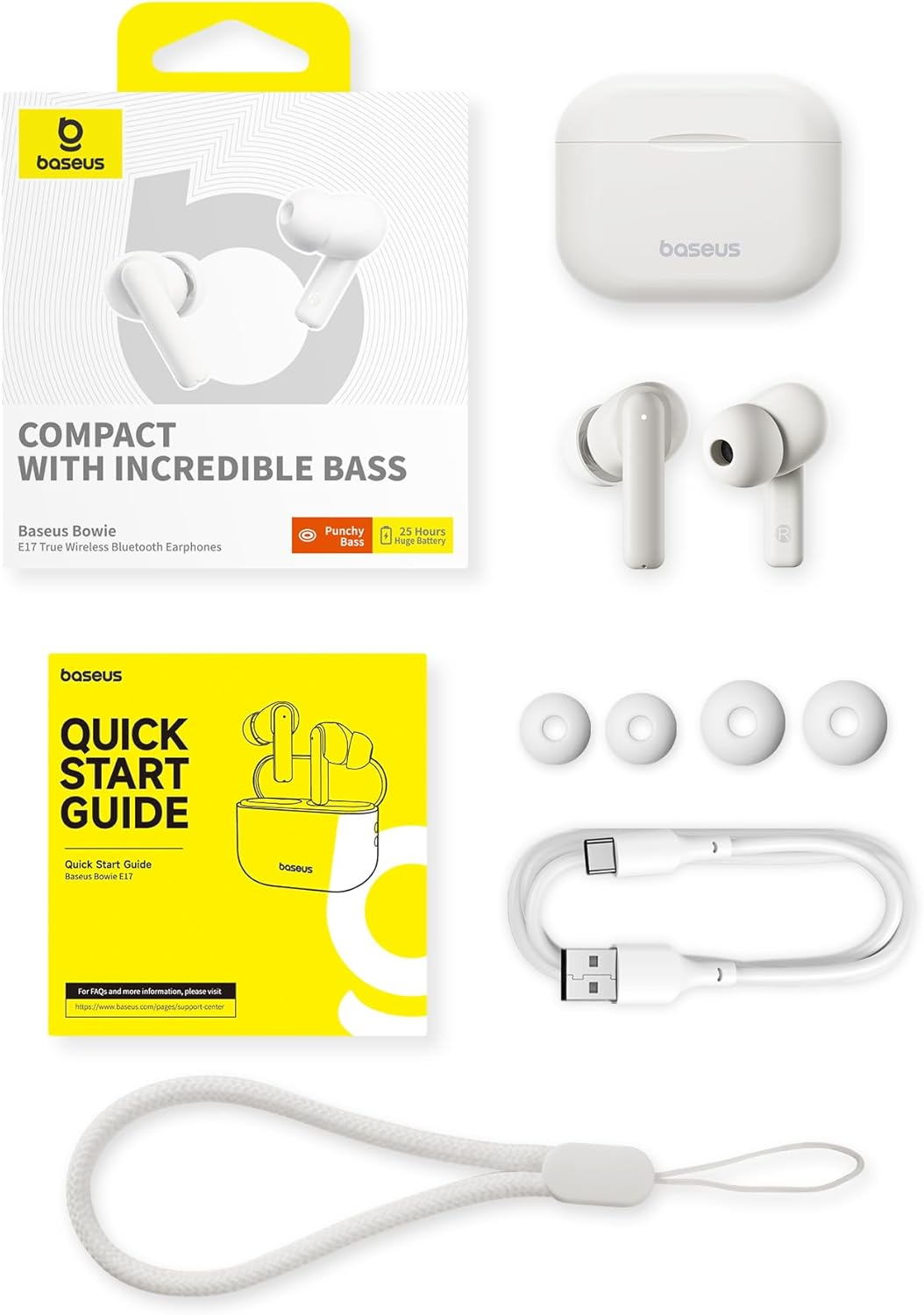 Baseus Bowie E17 Wireless Bluetooth Earbuds Stellar