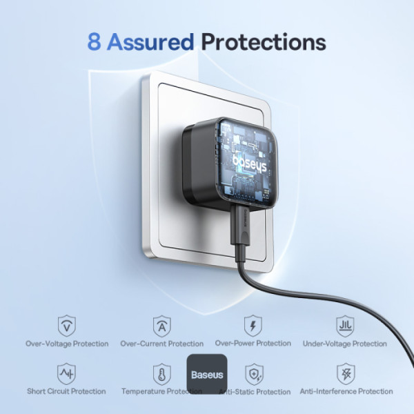 Baseus Palm Fast Charging  Type-C to Type-C Data Cable 1M