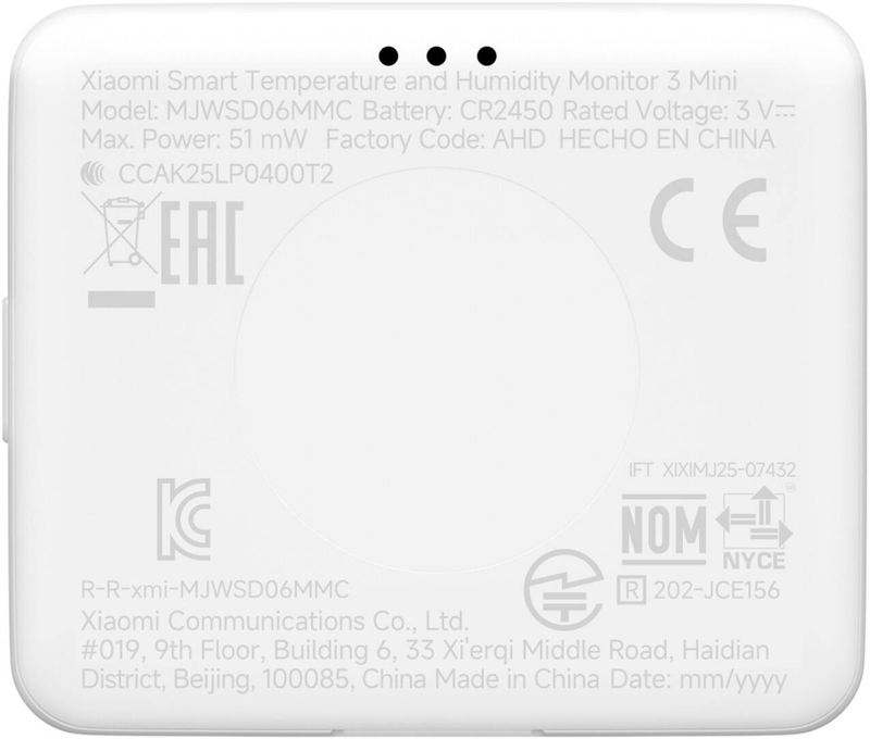 Xiaomi Smart Temperature And Humidity Monitor 3