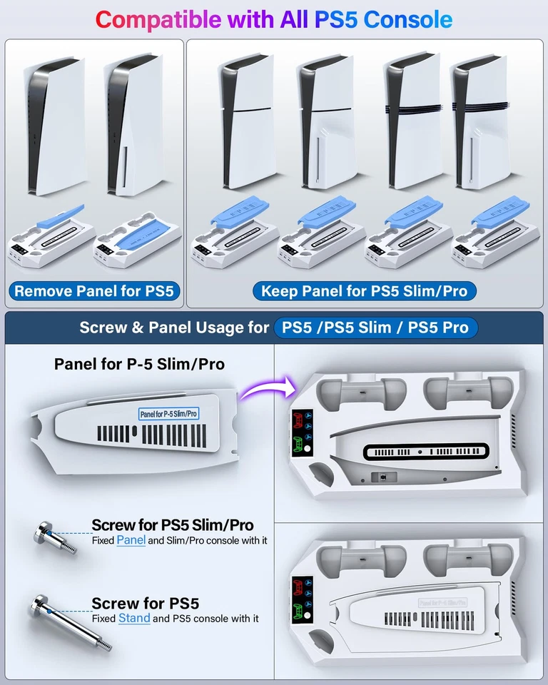 Multifunctional Cooling Stand PS5 White YH-57