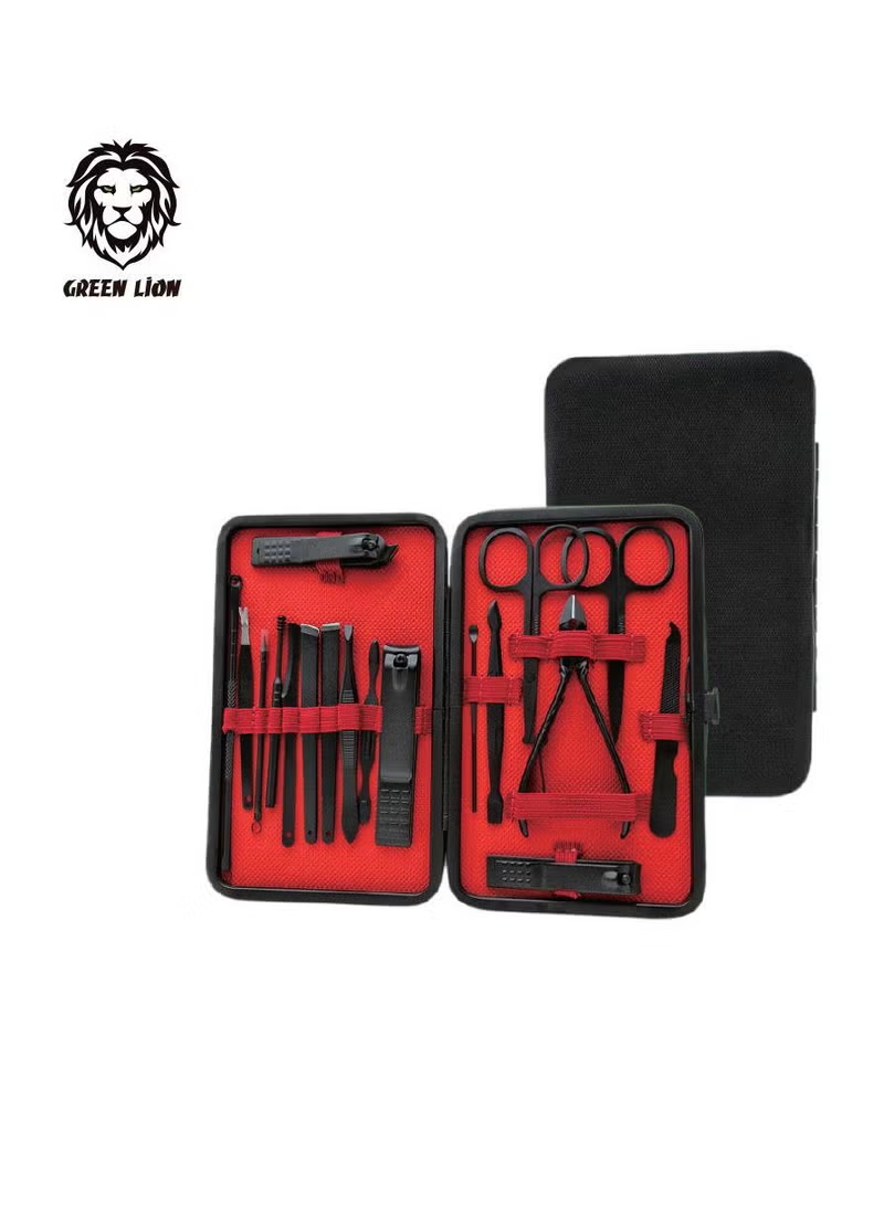 Green Lion 18 in 1 Manicure Travel Cutter - Black