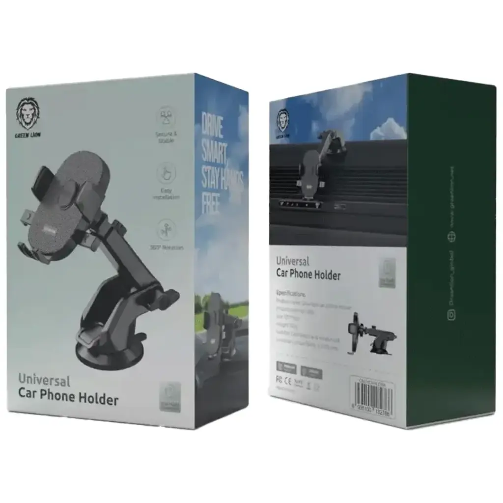 Green Lion Universal Car Phone Holder - Black