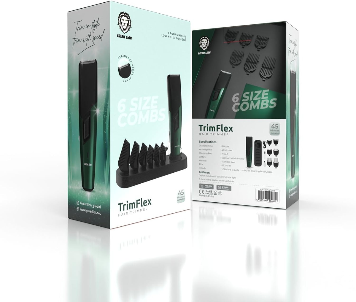 Green Lion Trim Flex Hair Trimmer - Green & Black