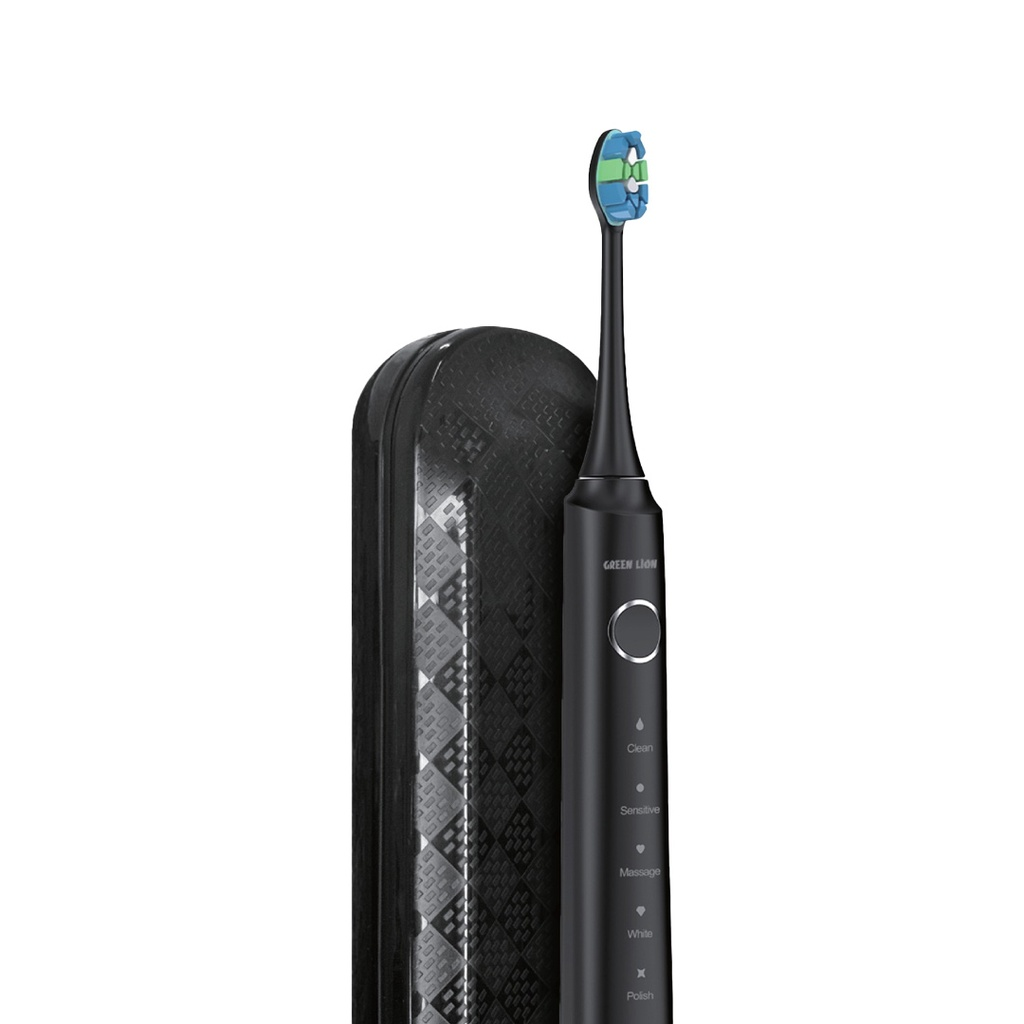 Green Lion Smart Brush Rechargeable Toothbrush - Black