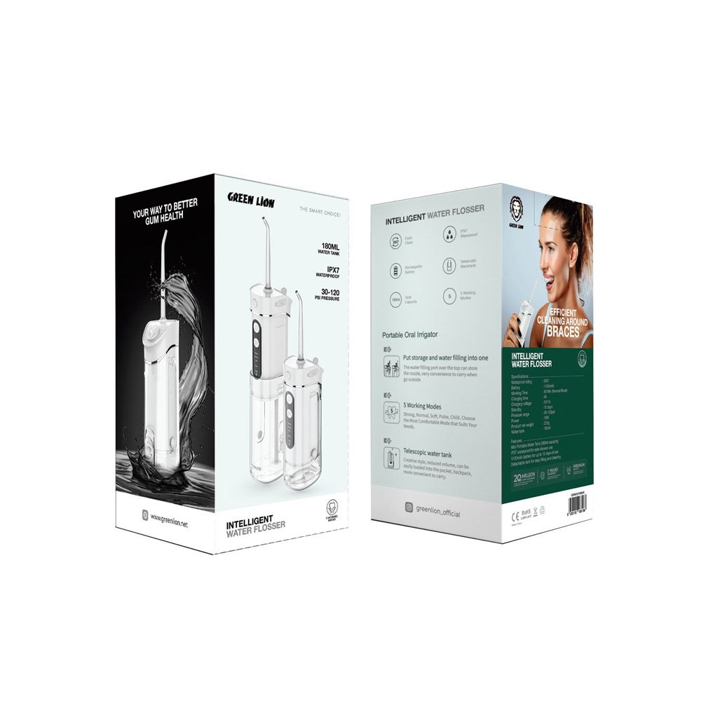 Green Lion Portable Oral Irrigator 180 ml - White