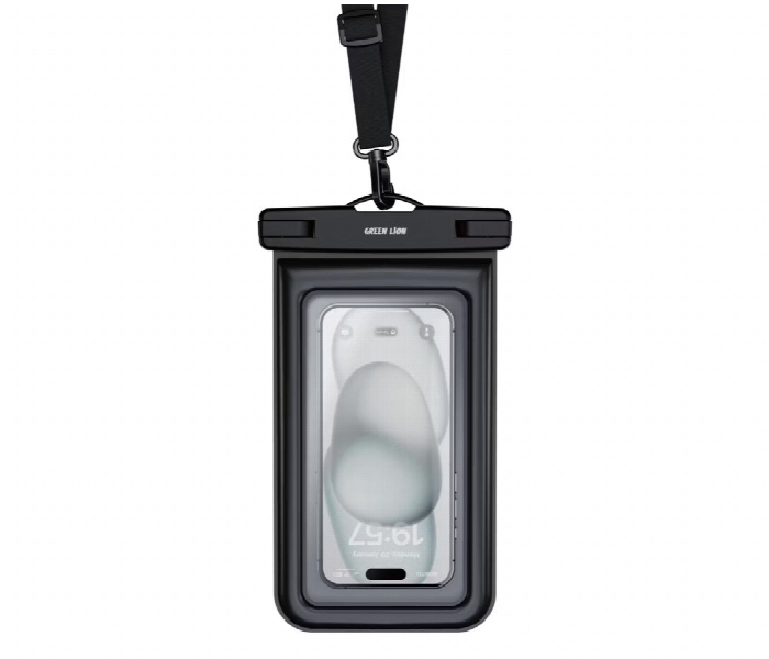 Green Lion Waterproof Pouch For 7.2inch Phone - Clear