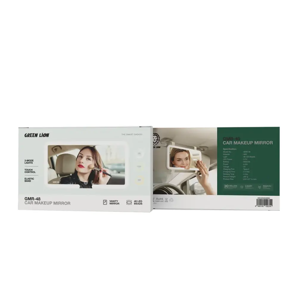 Green Lion GMR-48 Car Makeup Mirror -  Biege
