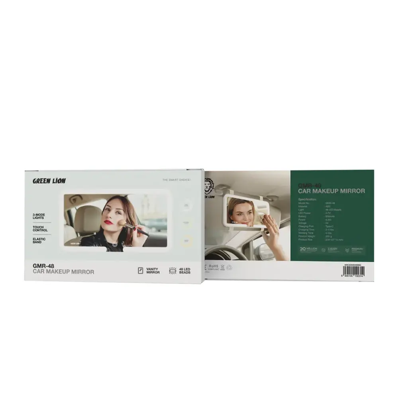 Green Lion GMR-48 Car Makeup Mirror -  Biege