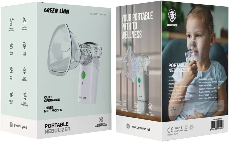 Green Lion Portable  Nebulizer - White