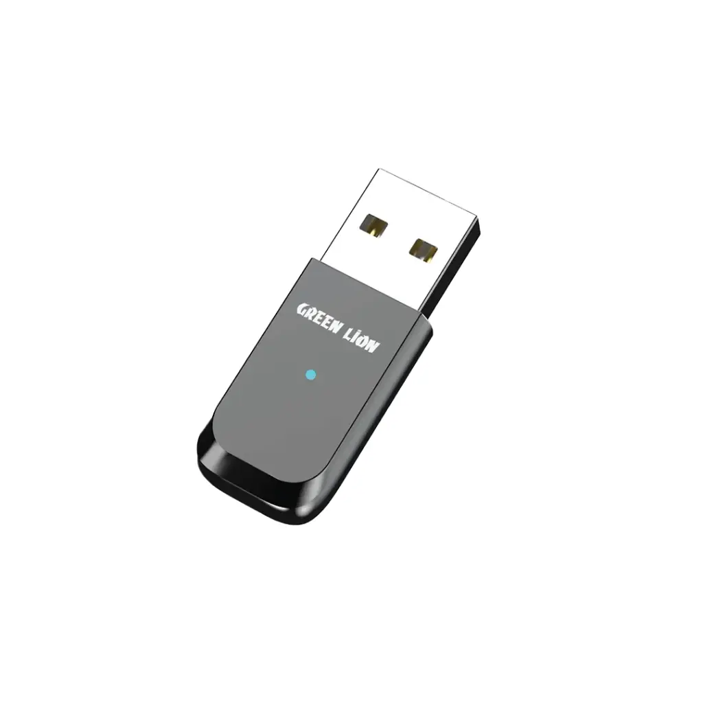 Green Lion Zinc Alloy Shell Bluetooth Adapter - Black