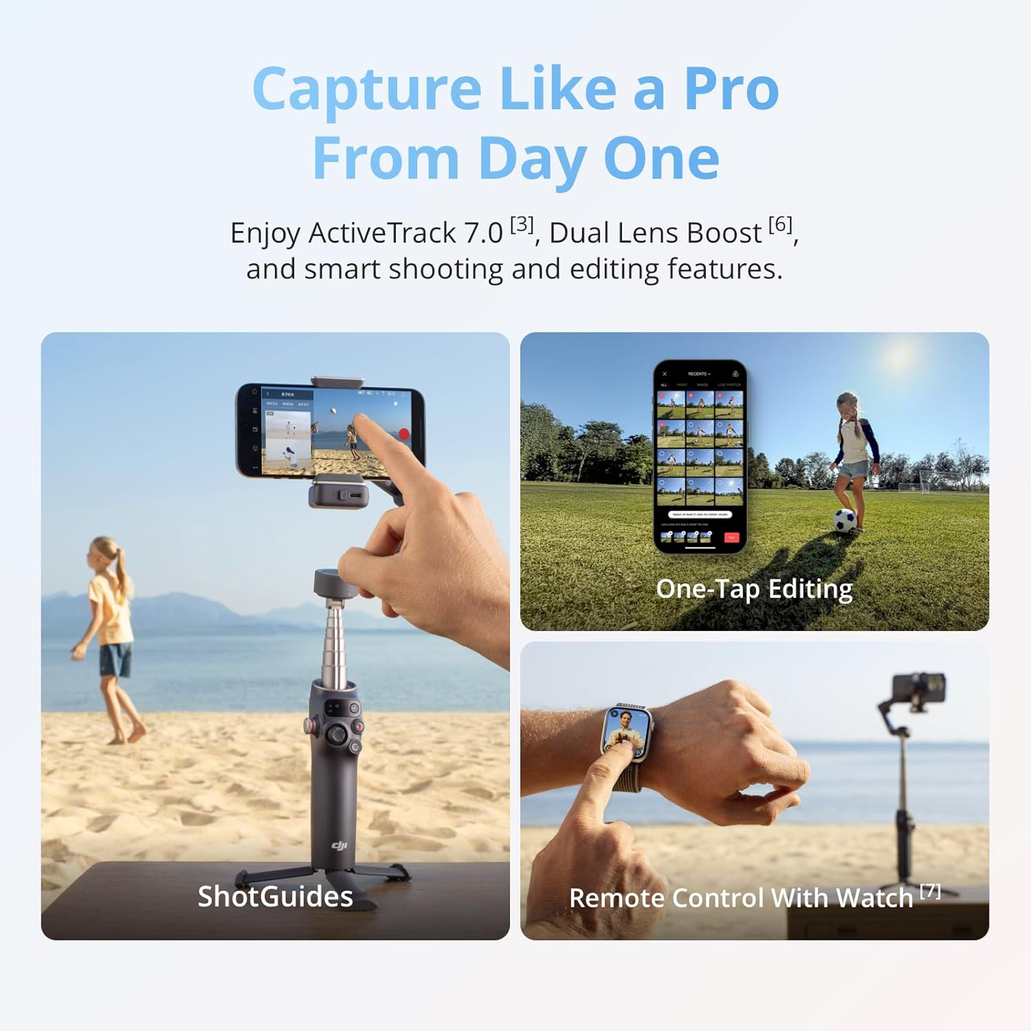 DJI Osmo Mobile 8 Advanced Tracking Combo Gimbal Stabilizer for Phone