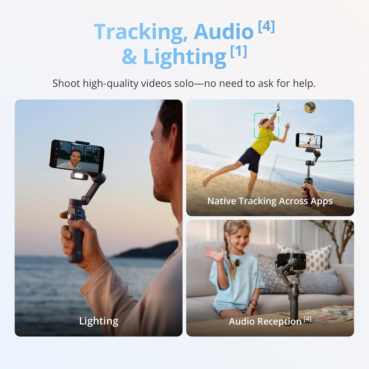 DJI Osmo Mobile 8 Advanced Tracking Combo Gimbal Stabilizer for Phone