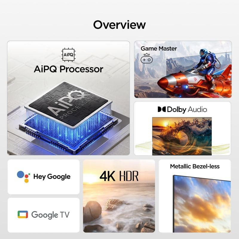 TCL Television 55 Inch P61L 4K HDR Smart TV (2026 Model) 55" Ultra HD Google TV, AiPQ Processor, HDR10+, 72% NTSC Color Gamut, Dolby Audio, Game Master, 16GB ROM + 2GB RAM