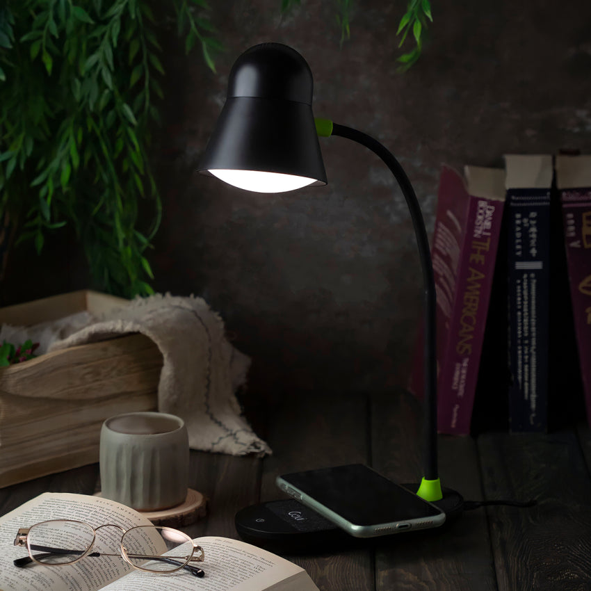 Goui Fusion Qi LED Table Lamp – Wireless Charger 10W with Bluetooth Speaker