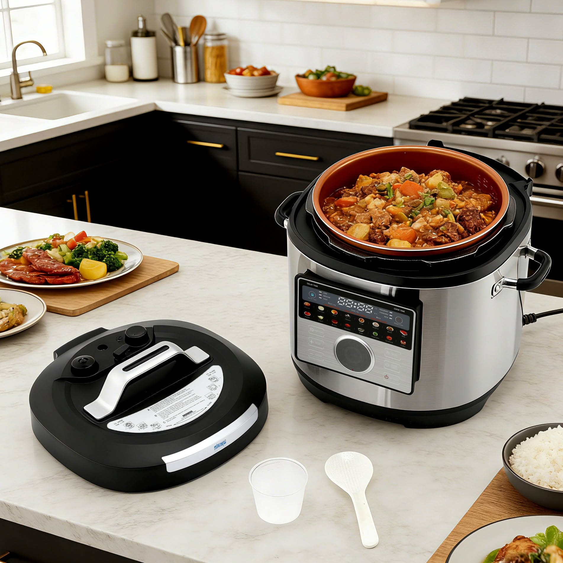 DSP Electric Pressure Cooker KB5038 1300W 8.0L 70Kpa Adjustable Pressure 0-65Kpa