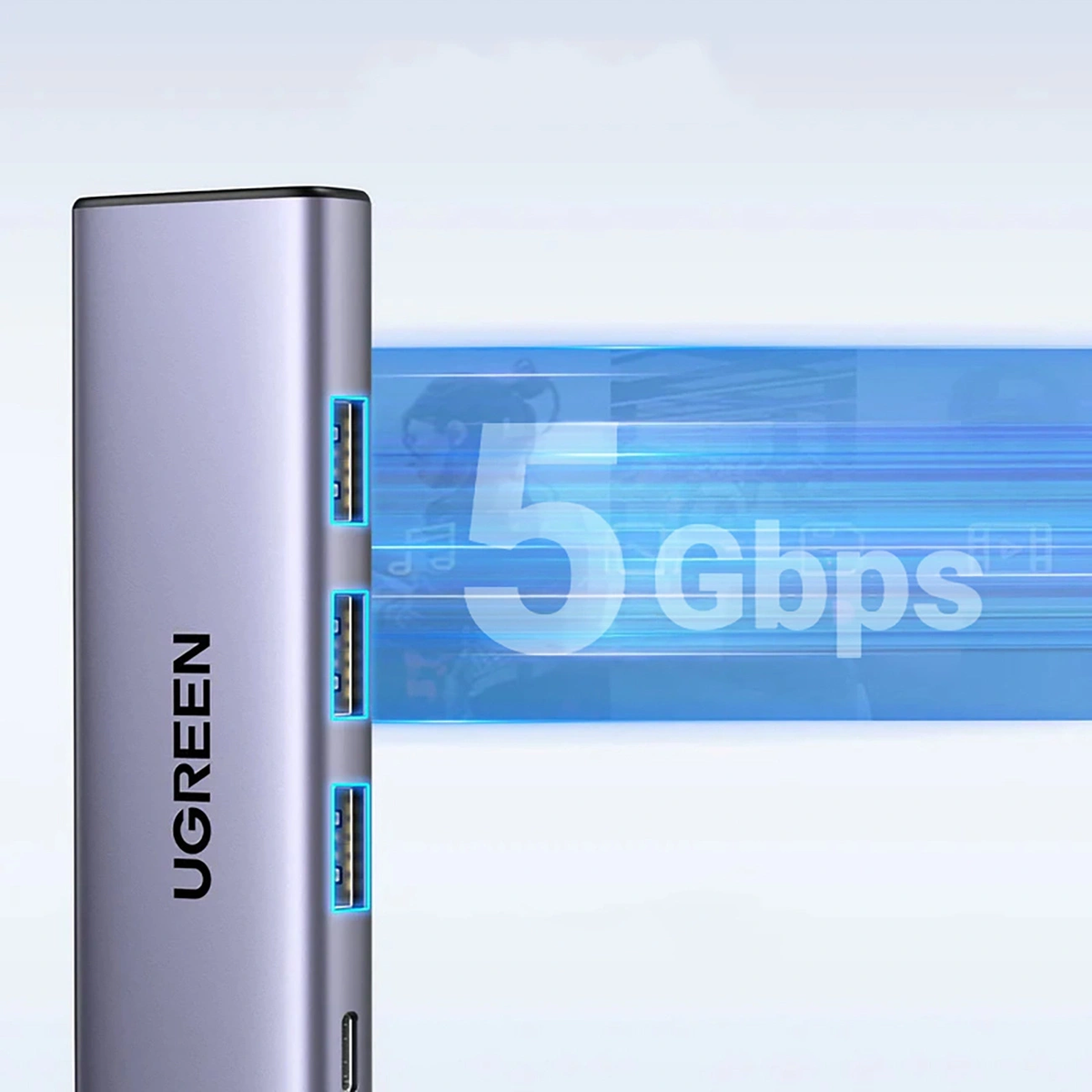 UGREEN 15596 CM511 5-in-1 USB-C 4K 30Hz Multifunction Adapter Hub (Space Grey)