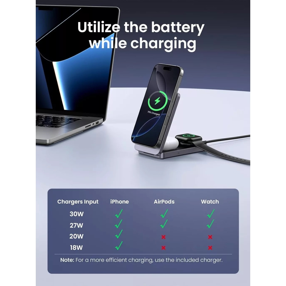 UGREEN Qi2 MagFlow, 15W, Wireless W707