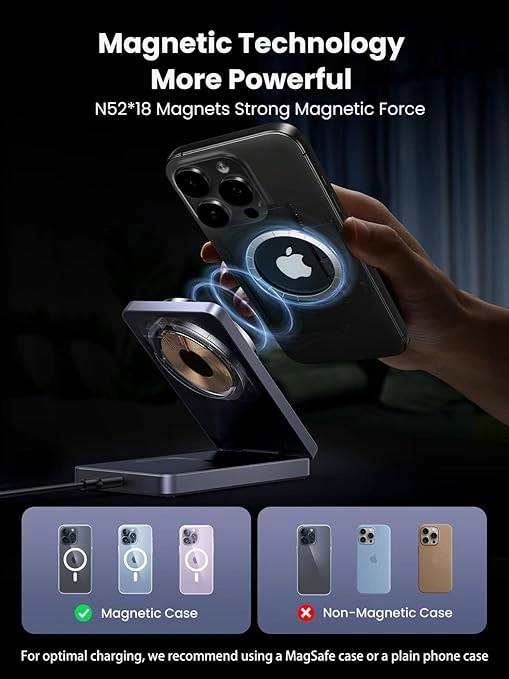 UGREEN 2-in-1 Wireless Charger Magnetic 20W