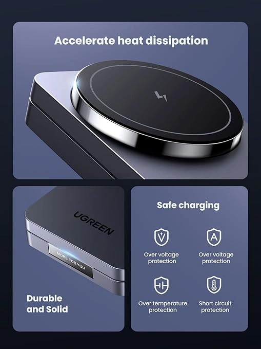 UGREEN 2-in-1 Wireless Charger Magnetic 20W