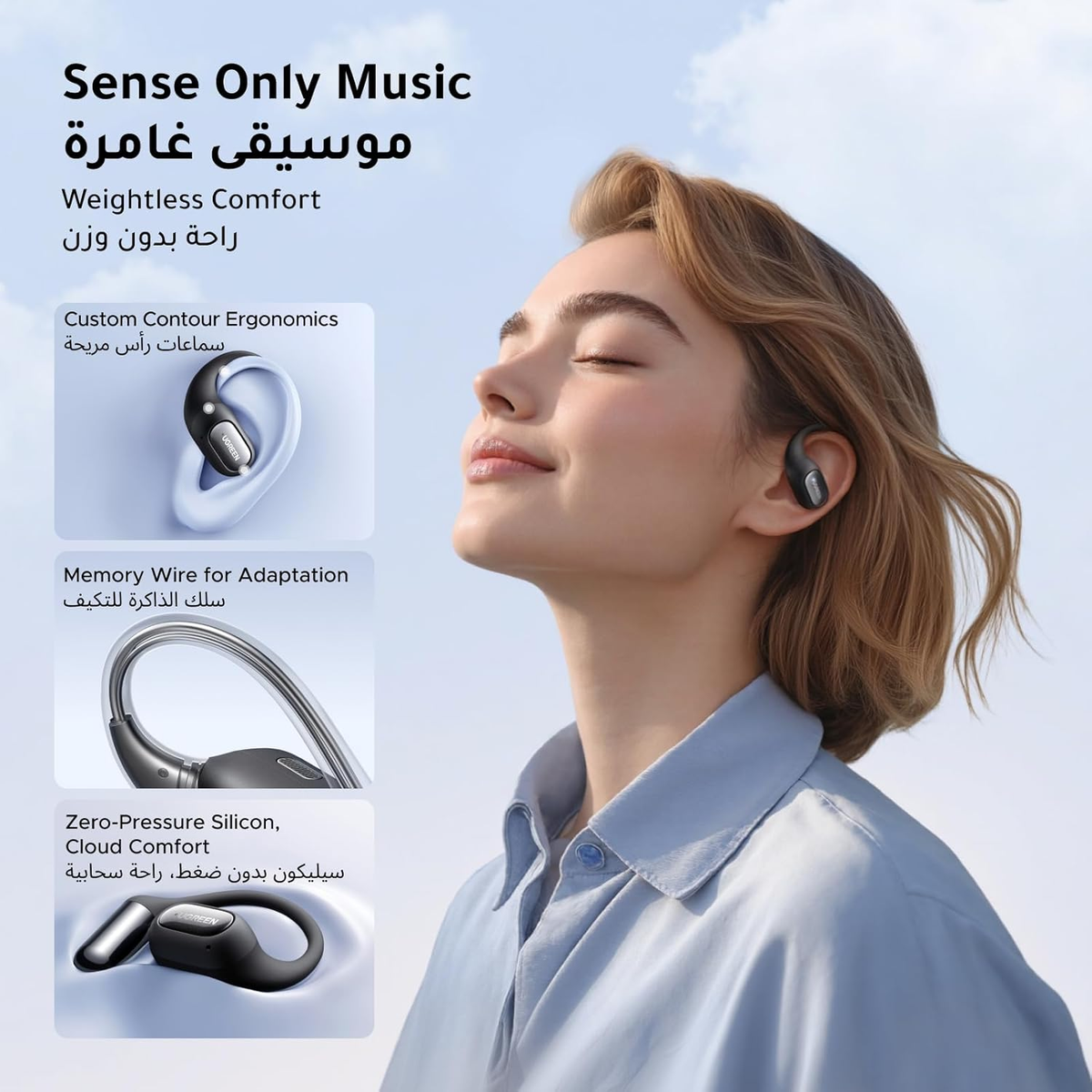 UGREEN FitBuds, Open-ear Headphones WS213